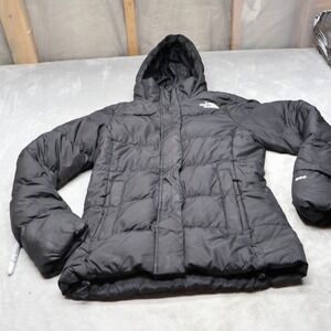 North Face Gotham Down Jacket Womens Small Black 550 Fill Insulated Quilt Puffer
